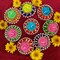 Candle Holder 8 Pieces T-light Holder Candle Stand Tealight Diwali Diya Holders for Indian Festival Decorations Lighting Accessories Navratri Wedding Pooja Home New Year Boho Decor